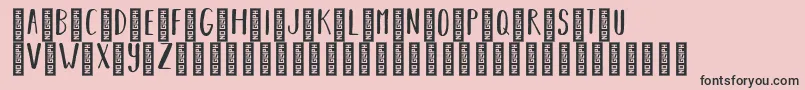 BearhugsbyratticsassinRegular Font – Black Fonts on Pink Background