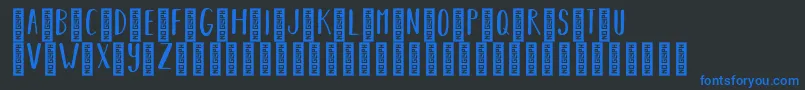 BearhugsbyratticsassinRegular Font – Blue Fonts on Black Background