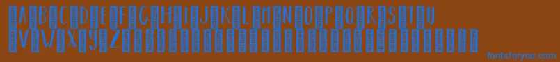 BearhugsbyratticsassinRegular Font – Blue Fonts on Brown Background