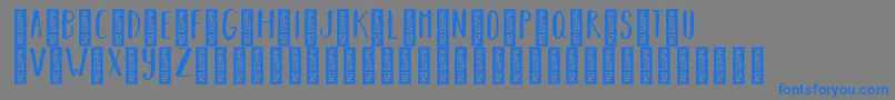 BearhugsbyratticsassinRegular Font – Blue Fonts on Gray Background