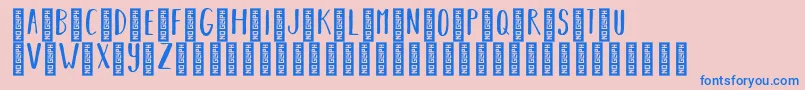 BearhugsbyratticsassinRegular Font – Blue Fonts on Pink Background
