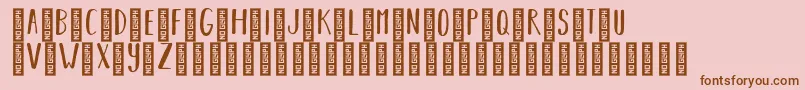 BearhugsbyratticsassinRegular Font – Brown Fonts on Pink Background