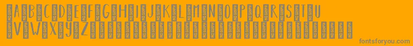 BearhugsbyratticsassinRegular Font – Gray Fonts on Orange Background