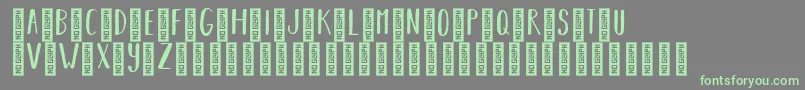 BearhugsbyratticsassinRegular Font – Green Fonts on Gray Background
