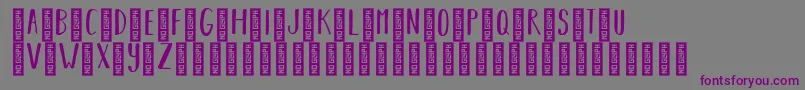 BearhugsbyratticsassinRegular Font – Purple Fonts on Gray Background