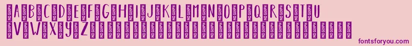 BearhugsbyratticsassinRegular Font – Purple Fonts on Pink Background