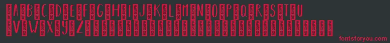 BearhugsbyratticsassinRegular Font – Red Fonts on Black Background