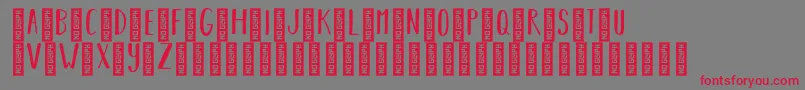 BearhugsbyratticsassinRegular-Schriftart – Rote Schriften auf grauem Hintergrund