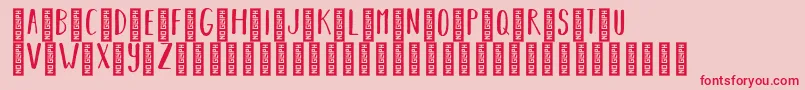 BearhugsbyratticsassinRegular Font – Red Fonts on Pink Background