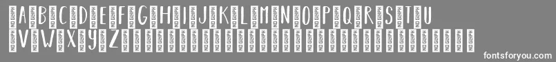 BearhugsbyratticsassinRegular-Schriftart – Weiße Schriften auf grauem Hintergrund