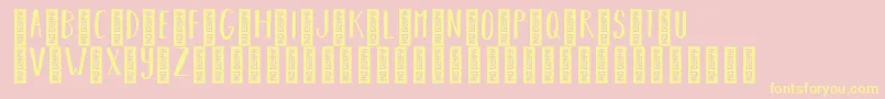 BearhugsbyratticsassinRegular Font – Yellow Fonts on Pink Background