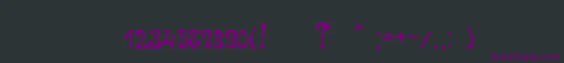 Czcionka JuvelirNouveau – fioletowe czcionki na czarnym tle