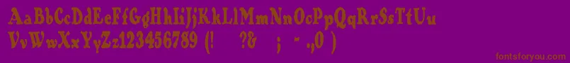 Contraband Font – Brown Fonts on Purple Background