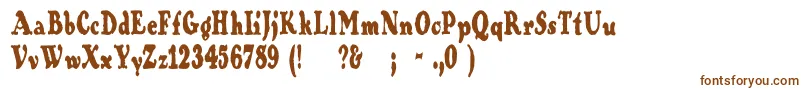 Шрифт Contraband – коричневые шрифты на белом фоне