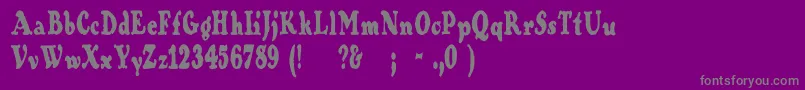 Lisätietoja Contraband-fontista Contraband-fontti – harmaat kirjasimet violetilla taustalla