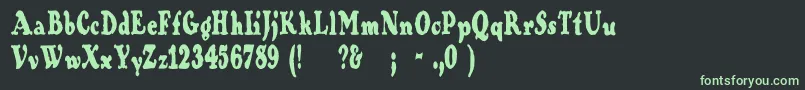 フォントContraband – 黒い背景に緑の文字