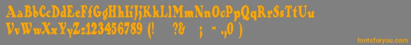 Contraband Font – Orange Fonts on Gray Background