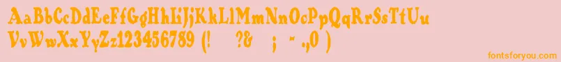 Contraband Font – Orange Fonts on Pink Background