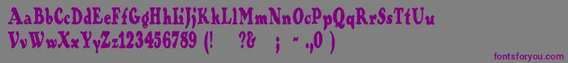 Шрифт Contraband – фиолетовые шрифты на сером фоне