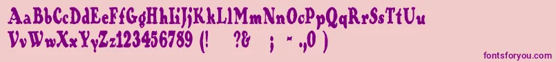 Contraband Font – Purple Fonts on Pink Background