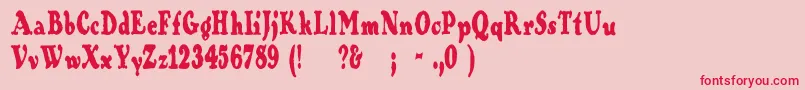 Contraband Font – Red Fonts on Pink Background