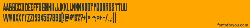 ChineserockscdBold-Schriftart – Schwarze Schriften auf orangefarbenem Hintergrund