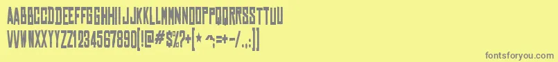 ChineserockscdBold Font – Gray Fonts on Yellow Background
