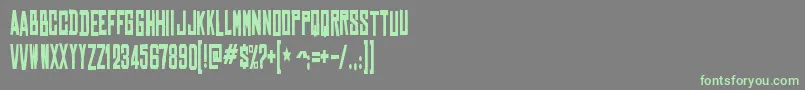 ChineserockscdBold Font – Green Fonts on Gray Background