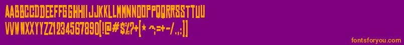 ChineserockscdBold Font – Orange Fonts on Purple Background