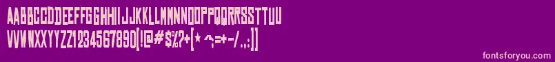 ChineserockscdBold Font – Pink Fonts on Purple Background