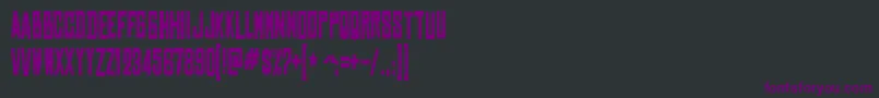 ChineserockscdBold Font – Purple Fonts on Black Background