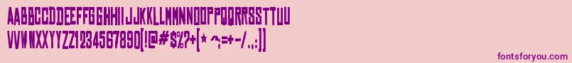 ChineserockscdBold Font – Purple Fonts on Pink Background