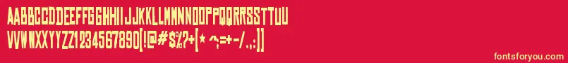 ChineserockscdBold Font – Yellow Fonts on Red Background
