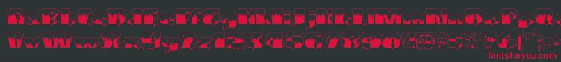 Lisätietoja Gramiusblizzard-fontista Gramiusblizzard-fontti – punaiset fontit mustalla taustalla