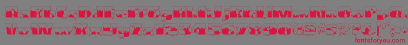 Gramiusblizzard Font – Red Fonts on Gray Background