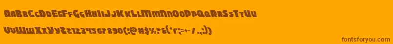 Blitzstrikeleft Font – Brown Fonts on Orange Background