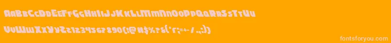 Blitzstrikeleft Font – Pink Fonts on Orange Background