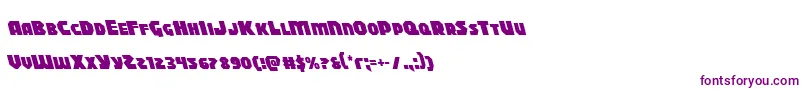 Blitzstrikeleft Font – Purple Fonts on White Background
