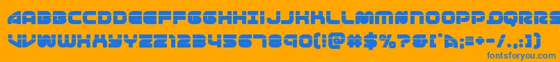 1stenterpriseslaser Font – Blue Fonts on Orange Background