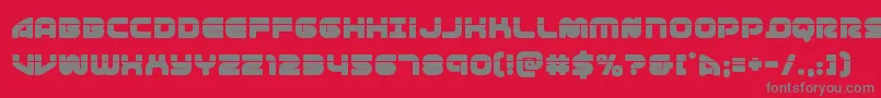 Czcionka 1stenterpriseslaser – szare czcionki na czerwonym tle