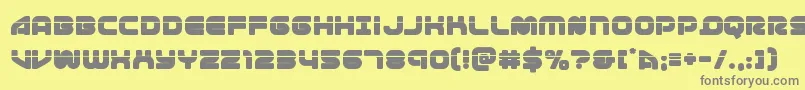 フォント1stenterpriseslaser – 黄色の背景に灰色の文字