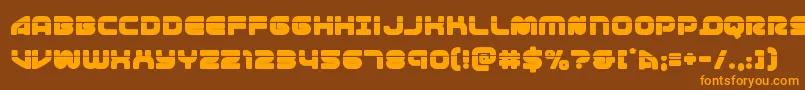 1stenterpriseslaser Font – Orange Fonts on Brown Background