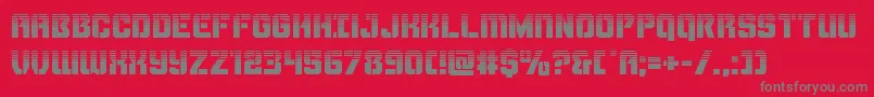 Thundertrooperhalf Font – Gray Fonts on Red Background