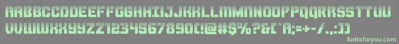 Thundertrooperhalf-Schriftart – Grüne Schriften auf grauem Hintergrund