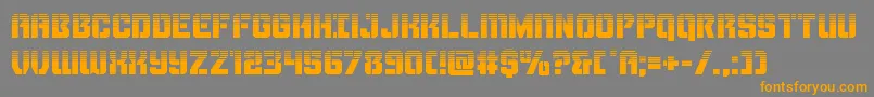 Thundertrooperhalf Font – Orange Fonts on Gray Background