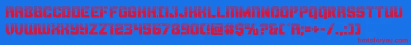 Thundertrooperhalf Font – Red Fonts on Blue Background