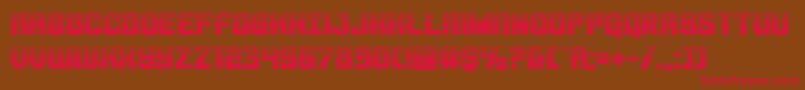 Thundertrooperhalf Font – Red Fonts on Brown Background