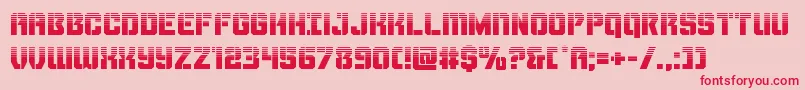 フォントThundertrooperhalf – ピンクの背景に赤い文字
