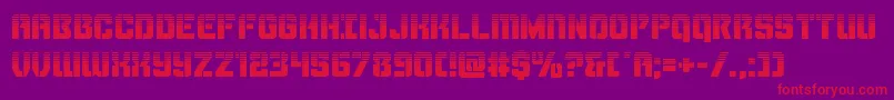Thundertrooperhalf Font – Red Fonts on Purple Background