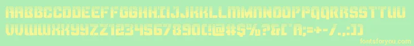 Czcionka Thundertrooperhalf – żółte czcionki na zielonym tle